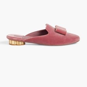 Ferragamo Sciacca bow-embellished velvet mules